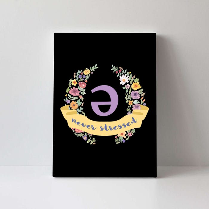 Schwa (Never Stressed) Floral Canvas