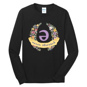 Schwa (Never Stressed) Floral Tall Long Sleeve T-Shirt