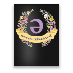 Schwa (Never Stressed) Floral Poster