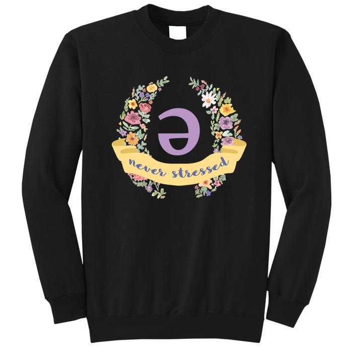 Schwa (Never Stressed) Floral Tall Sweatshirt