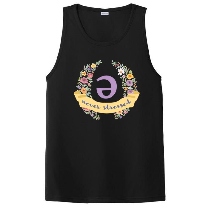 Schwa (Never Stressed) Floral PosiCharge Competitor Tank