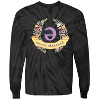 Schwa (Never Stressed) Floral Tie-Dye Long Sleeve Shirt