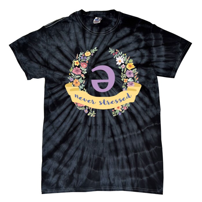 Schwa (Never Stressed) Floral Tie-Dye T-Shirt