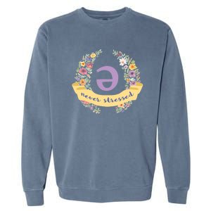 Schwa (Never Stressed) Floral Garment-Dyed Sweatshirt