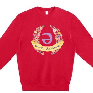 Schwa (Never Stressed) Floral Premium Crewneck Sweatshirt