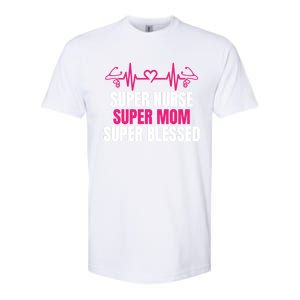 Super Nurse Super Mom Super Blessed Humor Tee For Nurses Gift Softstyle CVC T-Shirt