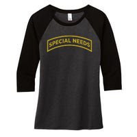 Special Needs Women's Tri-Blend 3/4-Sleeve Raglan Shirt