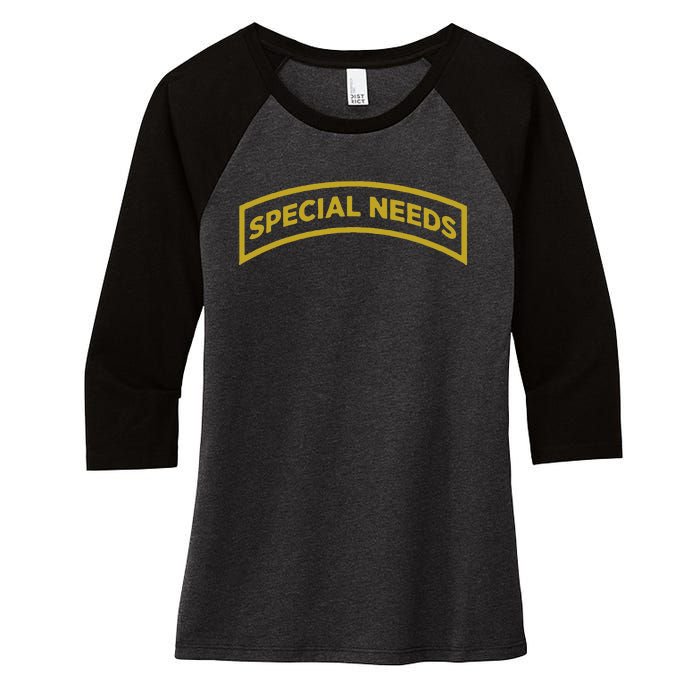 Special Needs Women's Tri-Blend 3/4-Sleeve Raglan Shirt