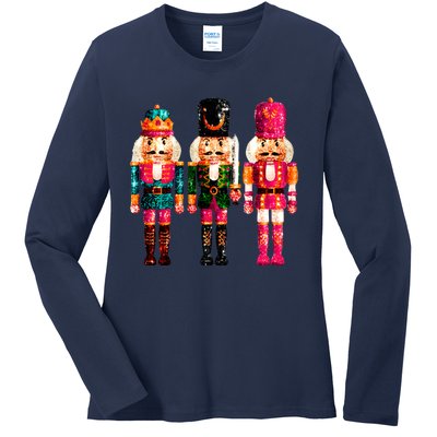 Sequin Nutcracker Ladies Long Sleeve Shirt