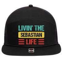 Sebastian Name 7 Panel Mesh Trucker Snapback Hat
