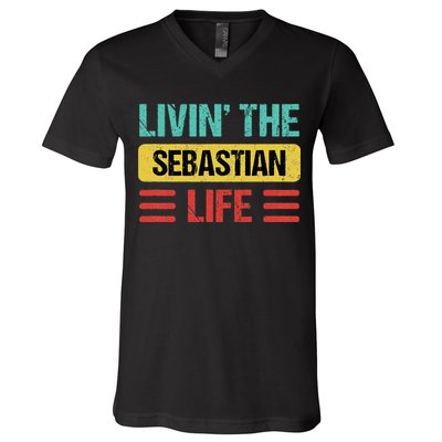 Sebastian Name V-Neck T-Shirt