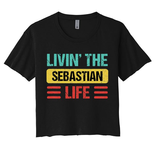 Sebastian Name Women's Crop Top Tee