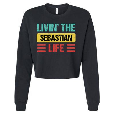 Sebastian Name Cropped Pullover Crew