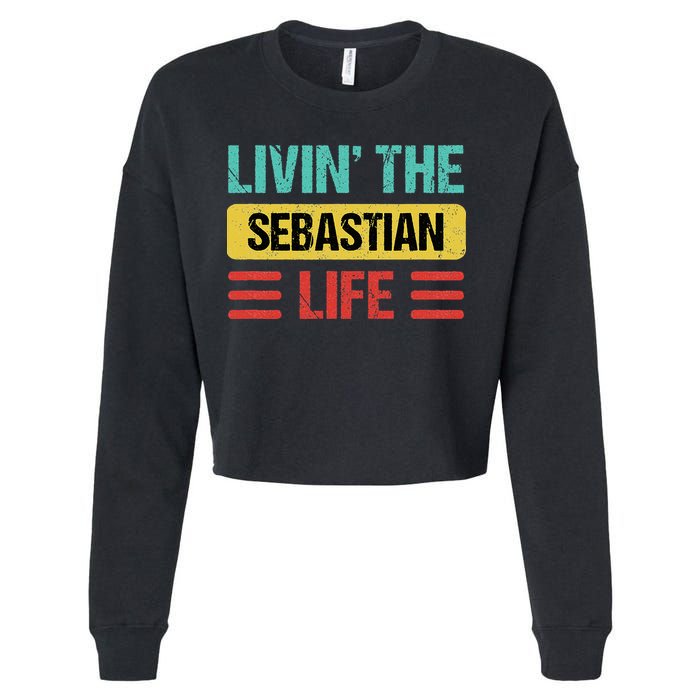 Sebastian Name Cropped Pullover Crew