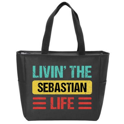 Sebastian Name Zip Tote Bag