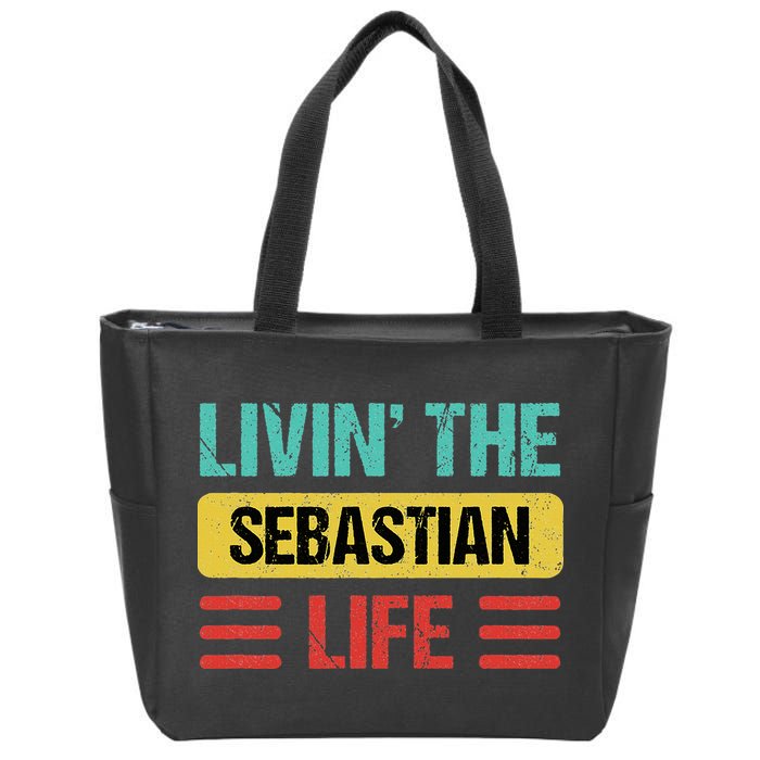 Sebastian Name Zip Tote Bag