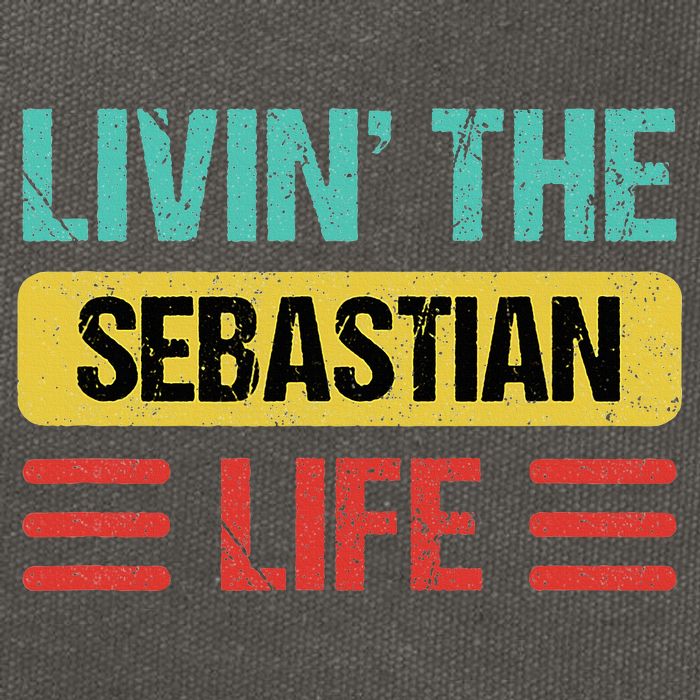Sebastian Name Cotton Canvas Backpack