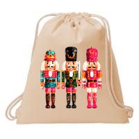Sequin Nutcracker Drawstring Bag