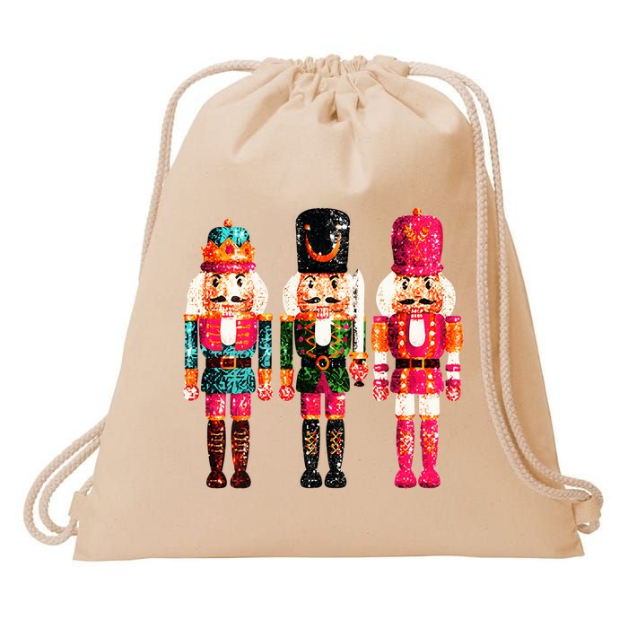 Sequin Nutcracker Drawstring Bag