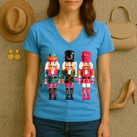 Sequin Nutcracker Women's V-Neck T-Shirt