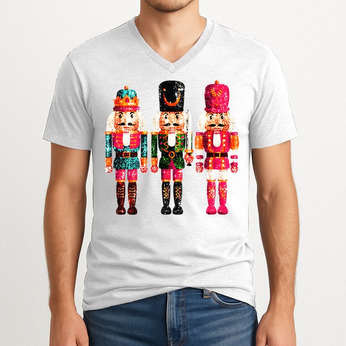 Sequin Nutcracker V-Neck T-Shirt
