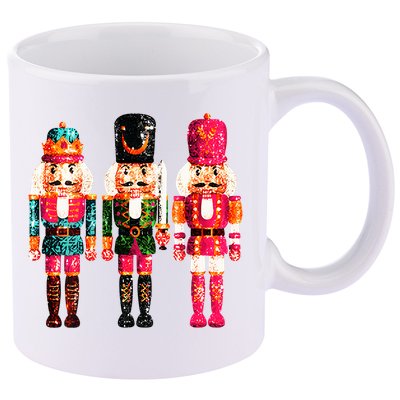 Sequin Nutcracker 11oz C Handle Ceramic Mug