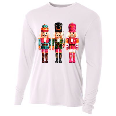 Sequin Nutcracker Cooling Performance Long Sleeve Crew