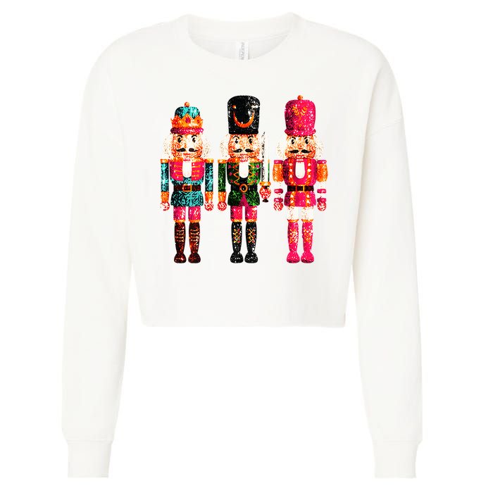 Sequin Nutcracker Cropped Pullover Crew
