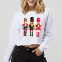 Sequin Nutcracker Cropped Pullover Crew