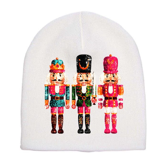 Sequin Nutcracker Short Acrylic Beanie