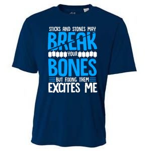 Sticks N Stones Break Ur Bones Orthopedic Surgeon Doctor Cooling Performance Crew T-Shirt