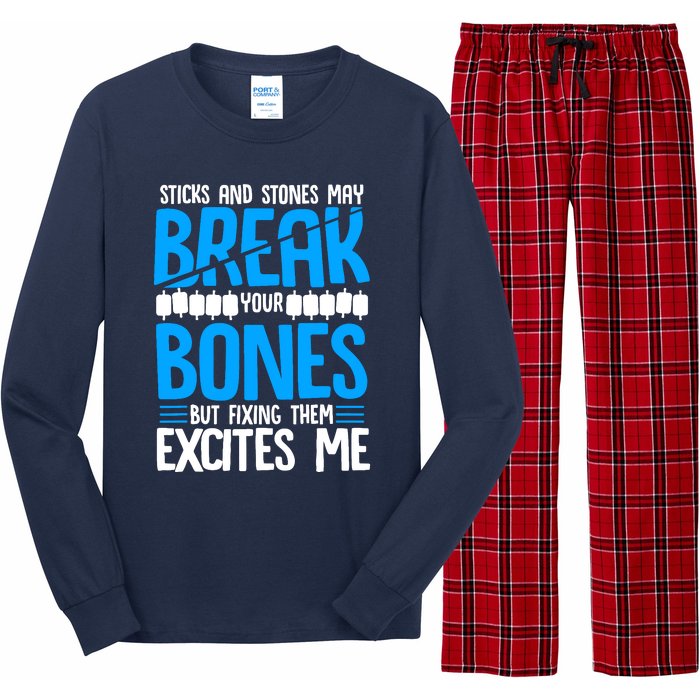 Sticks N Stones Break Ur Bones Orthopedic Surgeon Doctor Long Sleeve Pajama Set