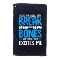 Sticks N Stones Break Ur Bones Orthopedic Surgeon Doctor Platinum Collection Golf Towel