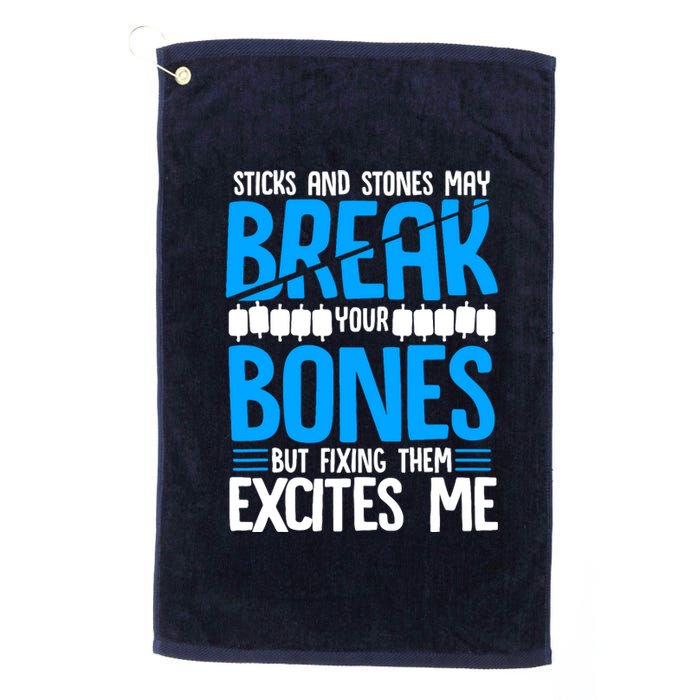 Sticks N Stones Break Ur Bones Orthopedic Surgeon Doctor Platinum Collection Golf Towel