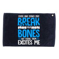 Sticks N Stones Break Ur Bones Orthopedic Surgeon Doctor Grommeted Golf Towel