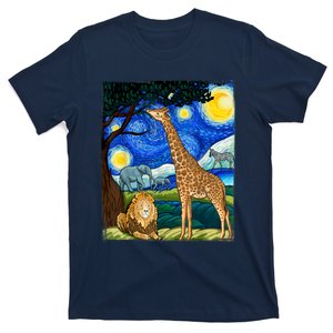 Safari Night Starry Night Zoo Animals Animal Art Safari T-Shirt