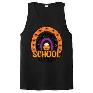 School Nurse Spooky Halloween Pumpkin Rainbow Nursing Great Gift PosiCharge Competitor Tank