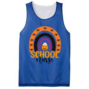 School Nurse Spooky Halloween Pumpkin Rainbow Nursing Great Gift Mesh Reversible Basketball Jersey Tank