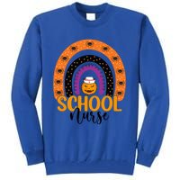 School Nurse Spooky Halloween Pumpkin Rainbow Nursing Great Gift Tall Sweatshirt