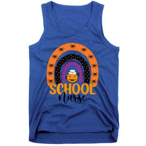 School Nurse Spooky Halloween Pumpkin Rainbow Nursing Great Gift Tank Top