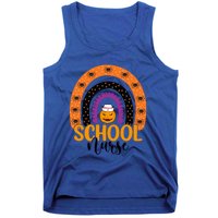 School Nurse Spooky Halloween Pumpkin Rainbow Nursing Great Gift Tank Top