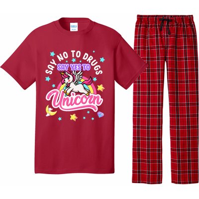 Say No Say Yes to Unicorns Red Ribbon Week Pajama Set