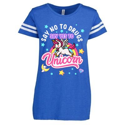 Say No Say Yes to Unicorns Red Ribbon Week Enza Ladies Jersey Football T-Shirt