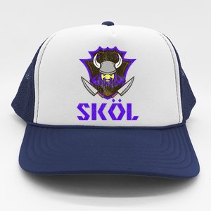 Skol Nordic Scandinavian Warrior Viking Helmet Trucker Hat