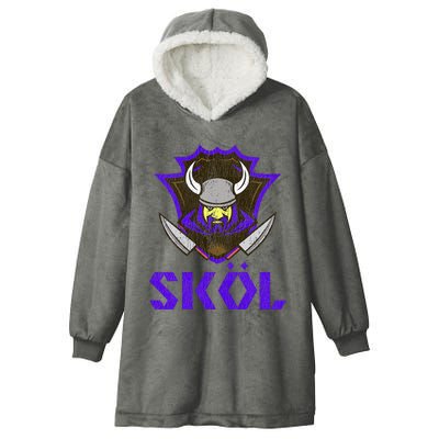 Skol Nordic Scandinavian Warrior Viking Helmet Hooded Wearable Blanket