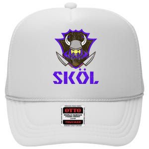 Skol Nordic Scandinavian Warrior Viking Helmet High Crown Mesh Back Trucker Hat