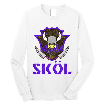 Skol Nordic Scandinavian Warrior Viking Helmet Long Sleeve Shirt