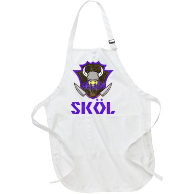 Skol Nordic Scandinavian Warrior Viking Helmet Full-Length Apron With Pockets