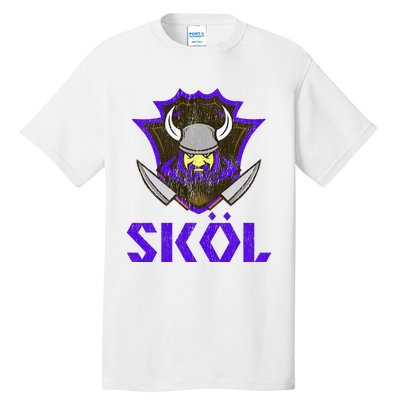 Skol Nordic Scandinavian Warrior Viking Helmet Tall T-Shirt