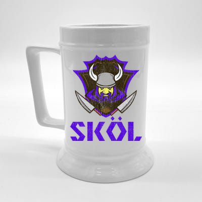 Skol Nordic Scandinavian Warrior Viking Helmet Beer Stein